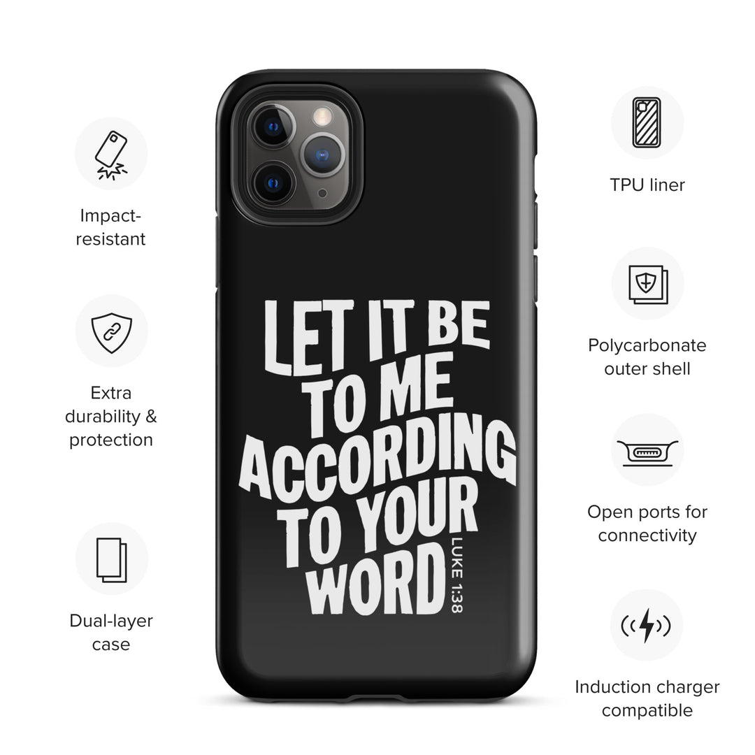 Christian Phone Case According To Your Word Black for iPhone® iPhone® Phone Cases   