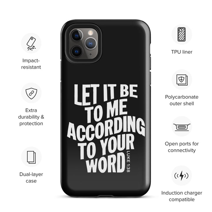 Christian Phone Case According To Your Word Black for iPhone® iPhone® Phone Cases   