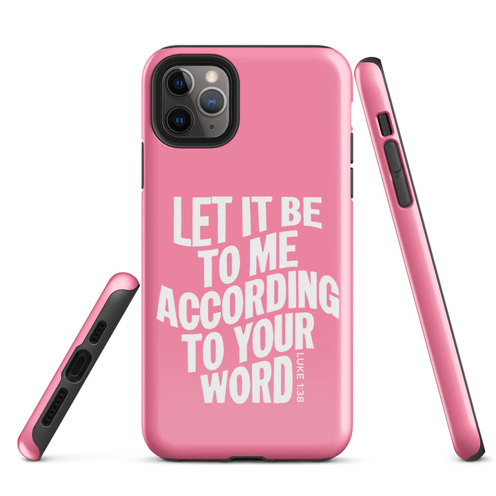 Christian Phone Case According To Your Word Pink  for iPhone® iPhone® Phone Cases   