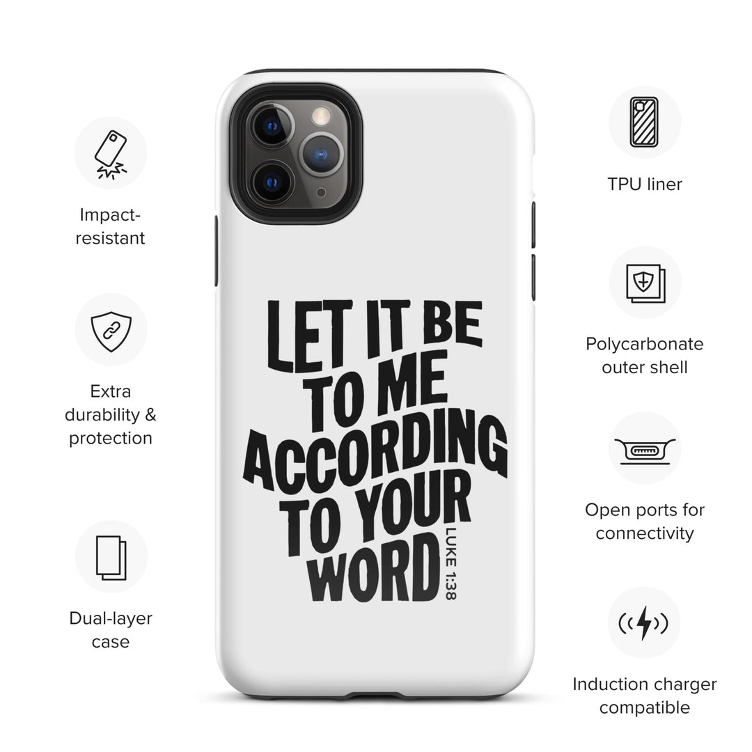 Christian Phone Case According To Your Word White for iPhone® iPhone® Phone Cases   