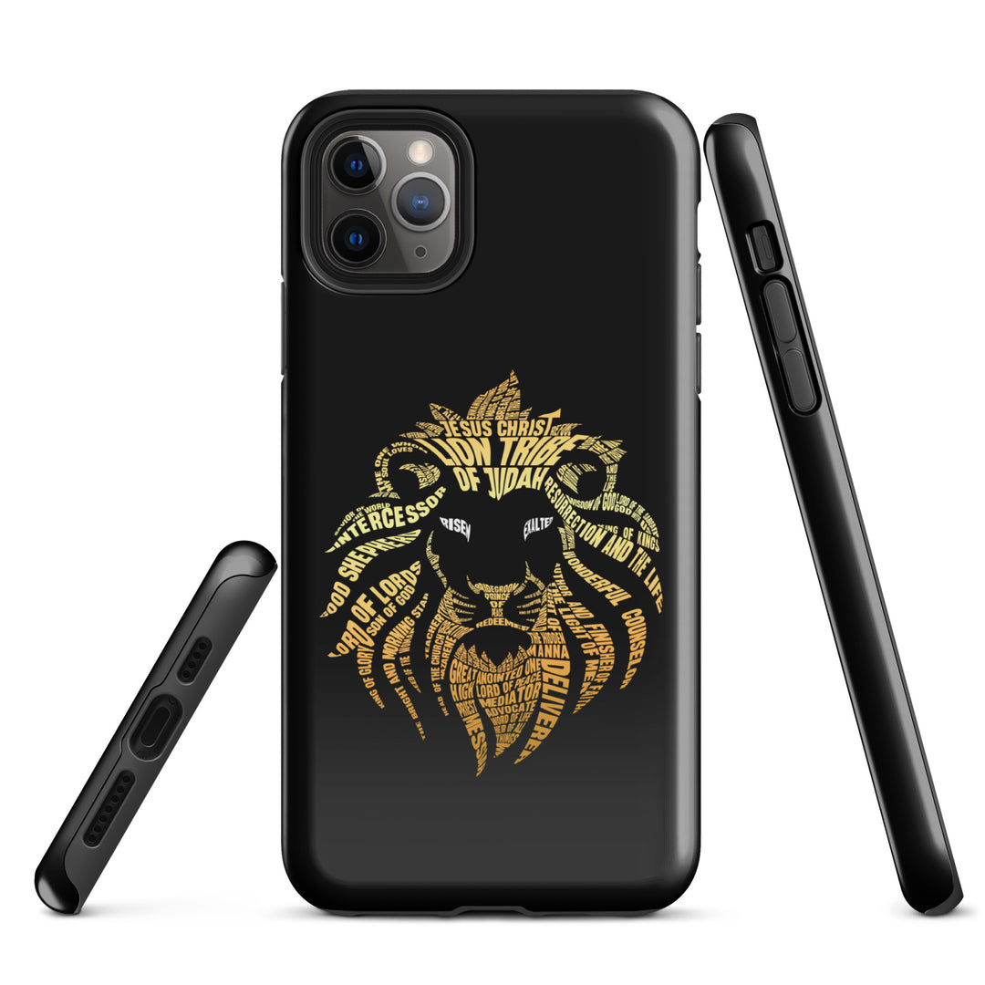 Christian Phone Case Lion Word Cloud Black for iPhone® iPhone® Phone Cases   