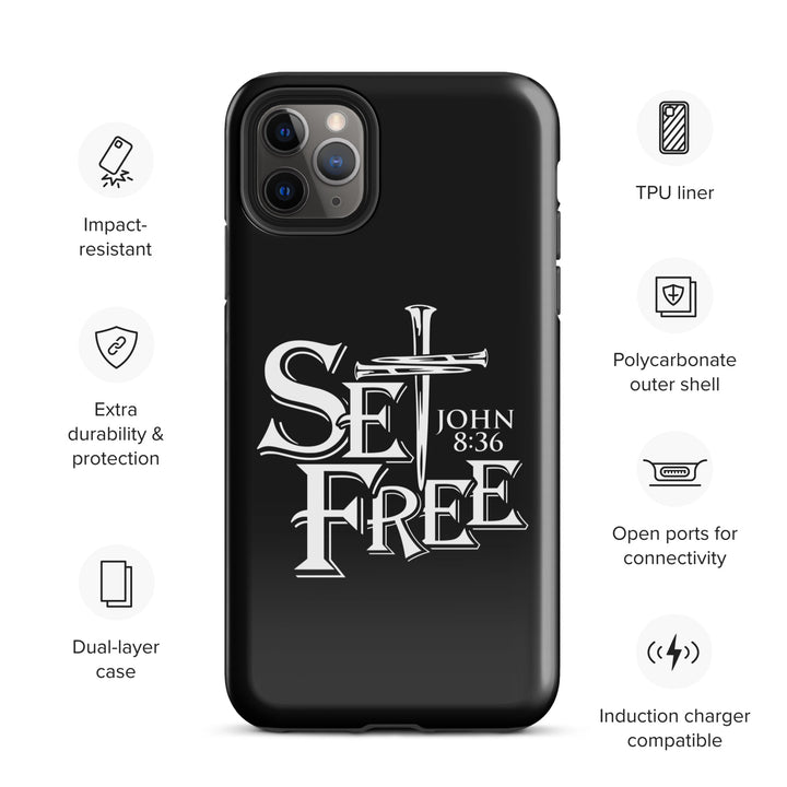 Christian Phone Case Set Free Black for iPhone® iPhone® Phone Cases   