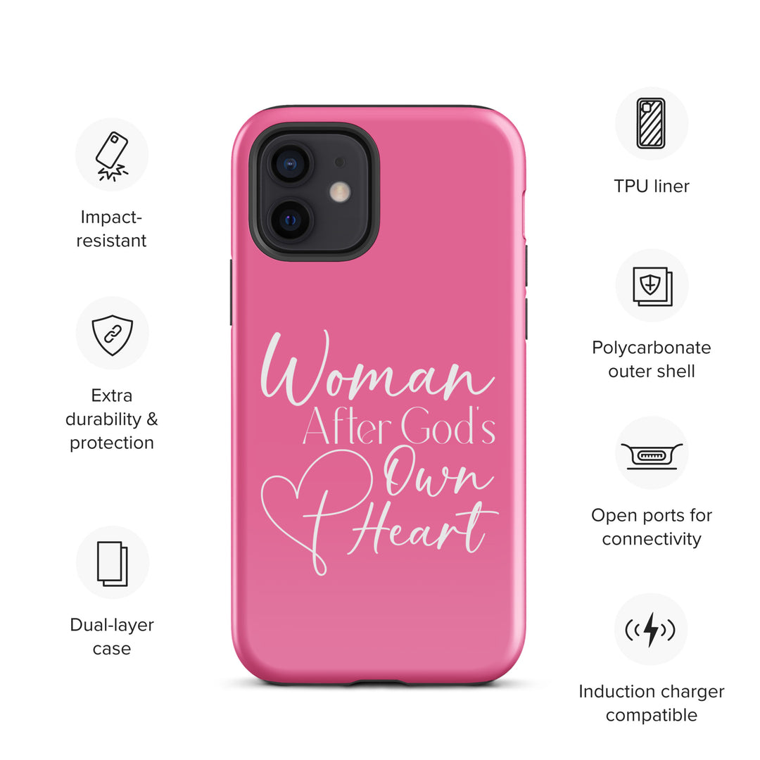 Christian Phone Case Woman After God's Heart Pink for iPhone® iPhone® Phone Cases   