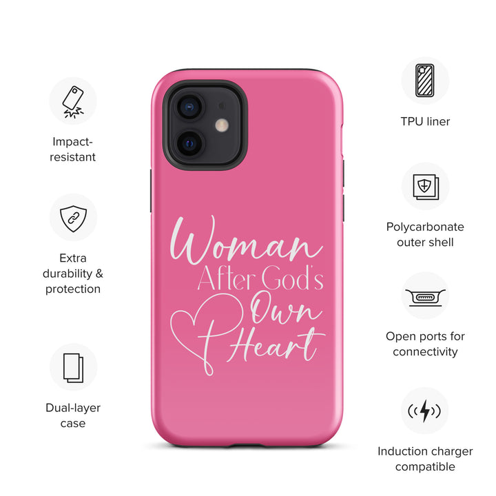 Christian Phone Case Woman After God's Heart Pink for iPhone® iPhone® Phone Cases   