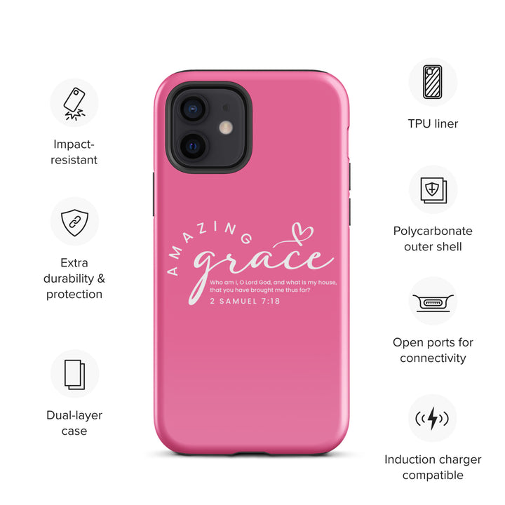 Christian Phone Case Amazing Grace Pink for iPhone® iPhone® Phone Cases   