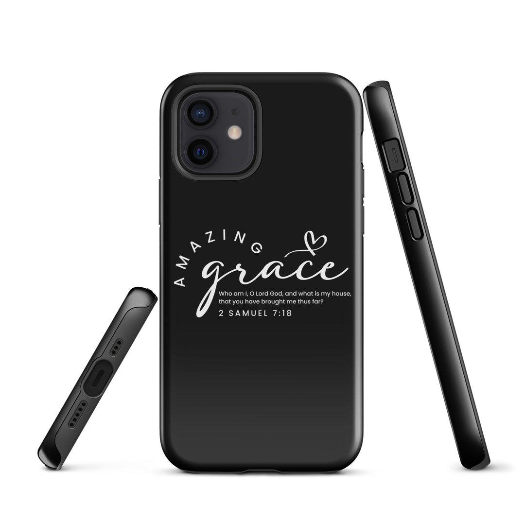 Christian Phone Case Amazing Grace Heart Black for iPhone® iPhone® Phone Cases   