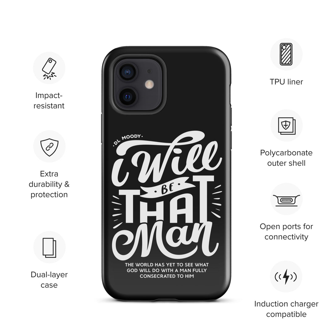 Christian Phone Case I Will Be That Man Black for iPhone® iPhone® Phone Cases   