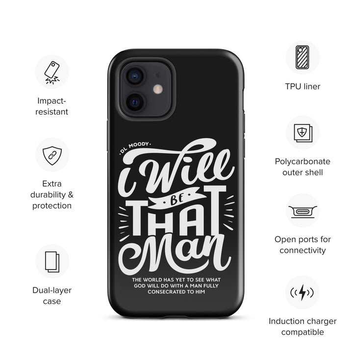 Christian Phone Case I Will Be That Man Black for iPhone® iPhone® Phone Cases   