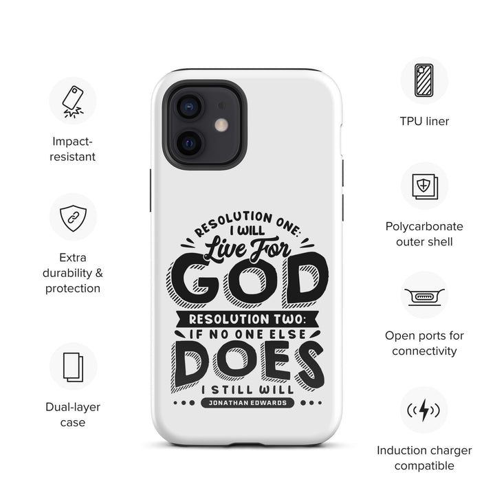 Christian Phone Case Live For God White for iPhone® iPhone® Phone Cases   