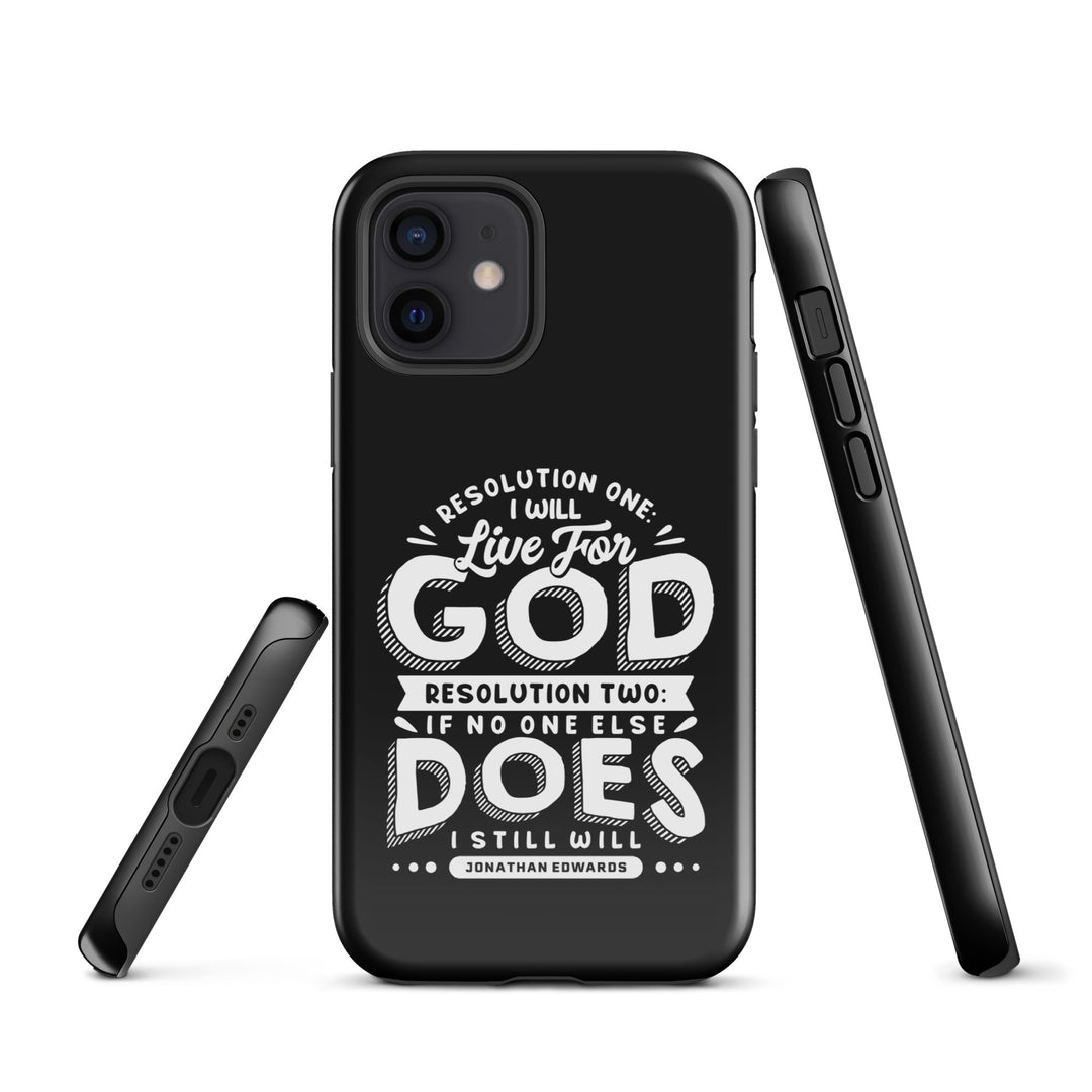 Christian Phone Case Live For God Black for iPhone® iPhone® Phone Cases   