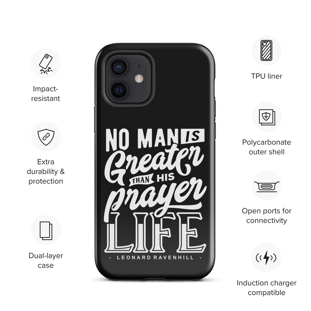 Christian Phone Case Prayer Life Black for iPhone® iPhone® Phone Cases   