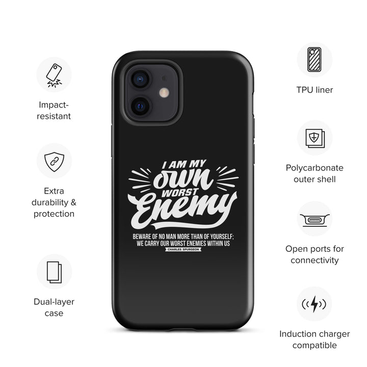 Christian Phone Case Worst Enemy Black for iPhone® iPhone® Phone Cases   