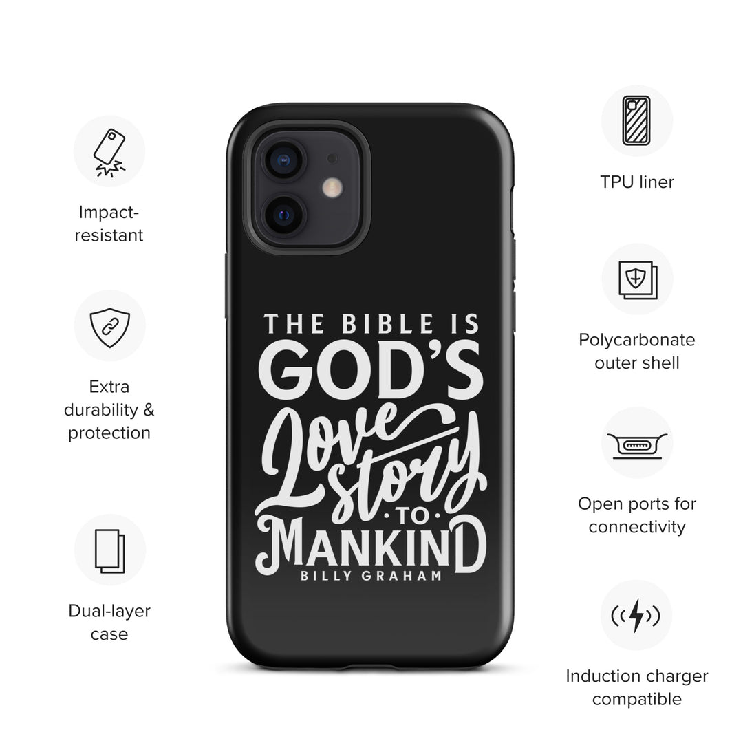 Christian Phone Case God's Love Story Black for iPhone® iPhone® Phone Cases   