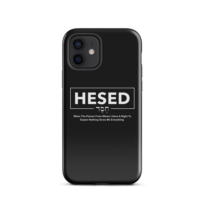 Christian Phone Case Hesed Everything Black for iPhone® iPhone® Phone Cases Glossy iPhone 12 