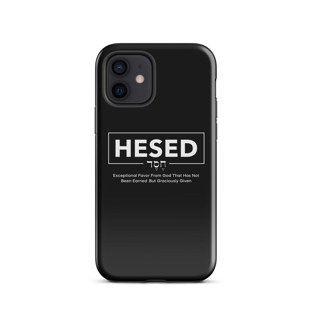 Christian Phone Case Hesed Hebrew Exceptional Favor Black for iPhone® iPhone® Phone Cases Glossy iPhone 12 