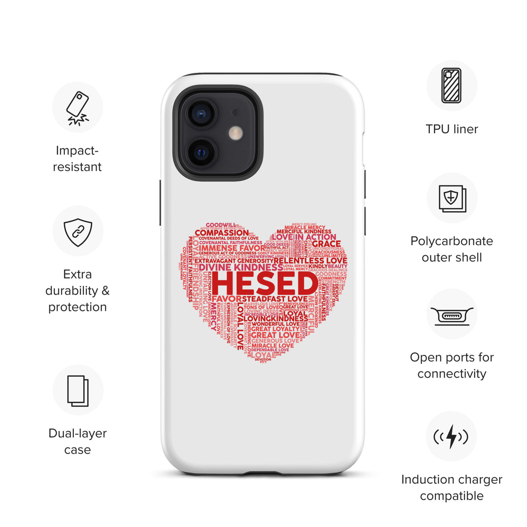 Christian Phone Case Hesed Heart White for iPhone® iPhone® Phone Cases   