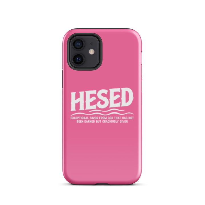 Christian Phone Case Hesed Exceptional Favor Pink for iPhone® iPhone® Phone Cases Glossy iPhone 12 