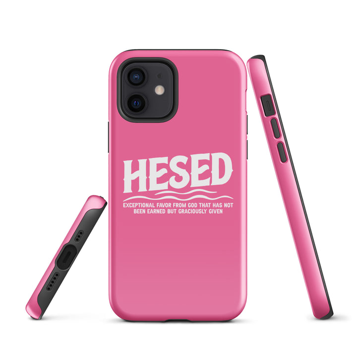 Christian Phone Case Hesed Exceptional Favor Pink for iPhone® iPhone® Phone Cases   