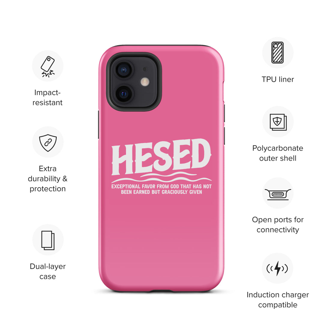 Christian Phone Case Hesed Exceptional Favor Pink for iPhone® iPhone® Phone Cases   