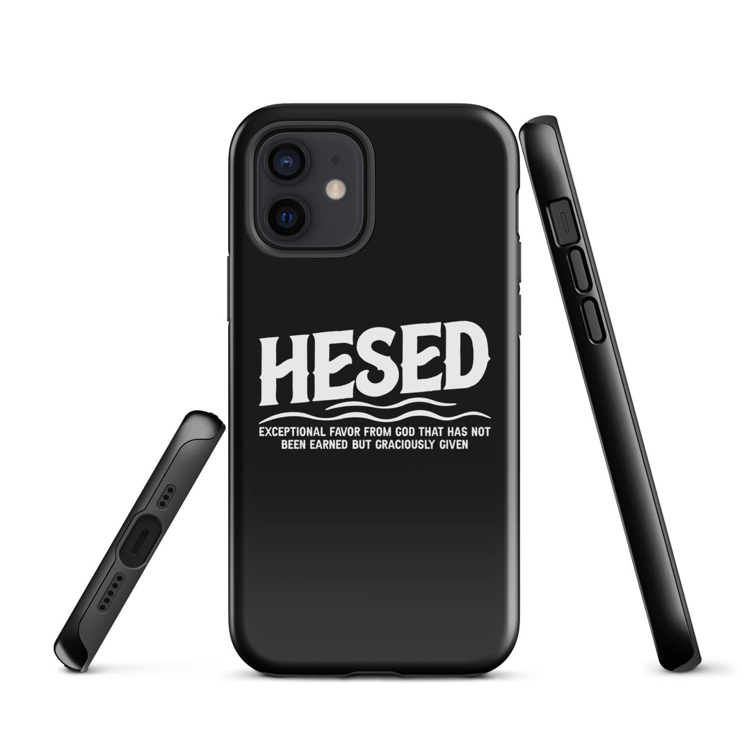 Christian Phone Case Hesed Exceptional Favor Black for iPhone® iPhone® Phone Cases   