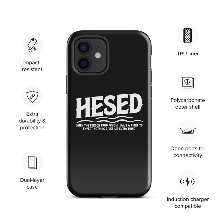 Christian Phone Case Hesed Everything Black for iPhone® iPhone® Phone Cases   