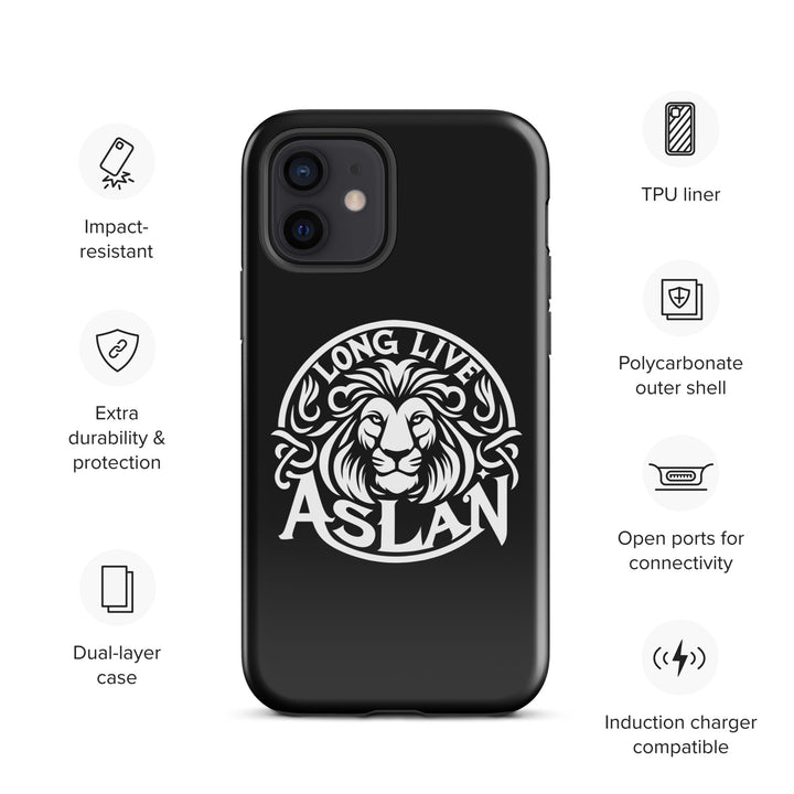 Christian Phone Case Long Live Aslan Black for iPhone® iPhone® Phone Cases   