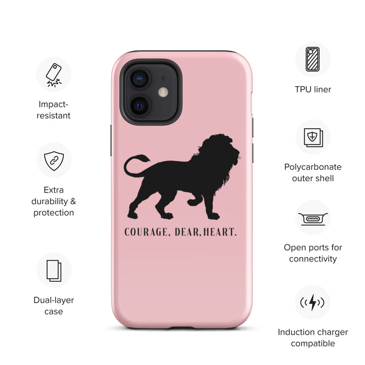 Christian Phone Case Courage Dear Heart Pink for iPhone® iPhone® Phone Cases   