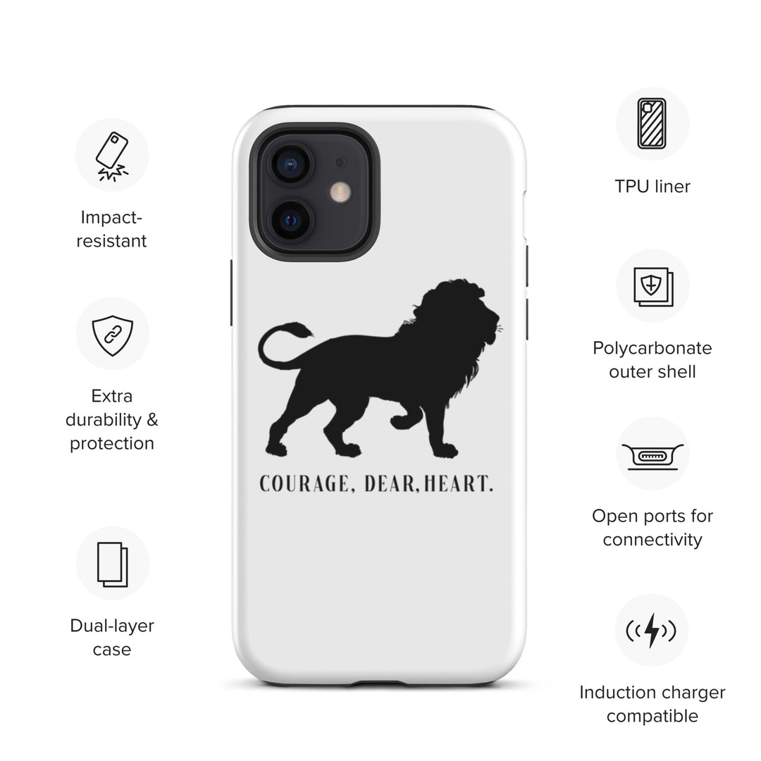 Christian Phone Case Courage Dear Heart White for iPhone® iPhone® Phone Cases   