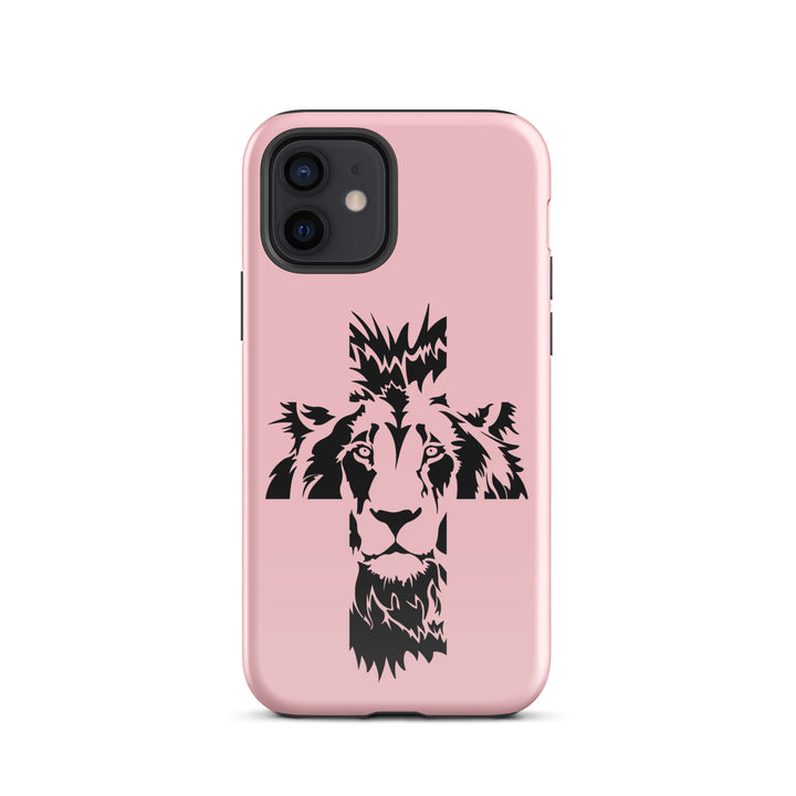 Christian Phone Case Aslan Cross Pink for iPhone® iPhone® Phone Cases Glossy iPhone 12 