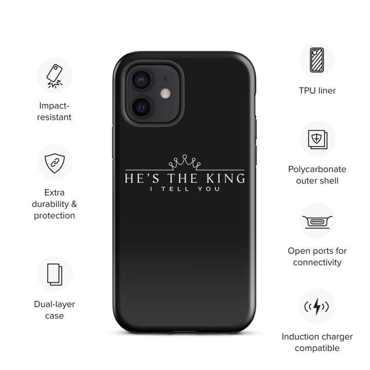 Christian Phone Case He's The King Black for iPhone® iPhone® Phone Cases   