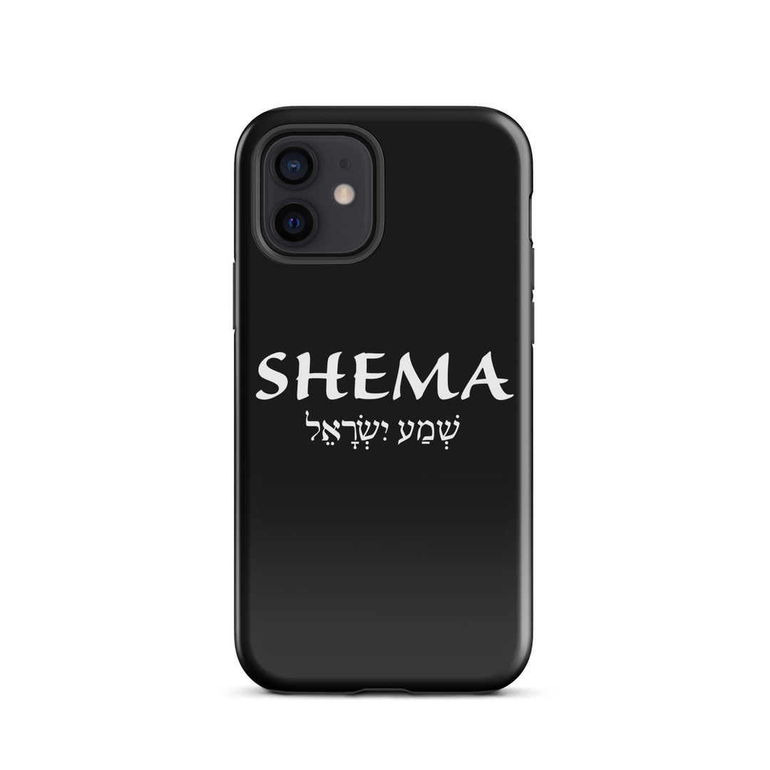 Christian Phone Case Shema Hebrew Black for iPhone® iPhone® Phone Cases Glossy iPhone 12 