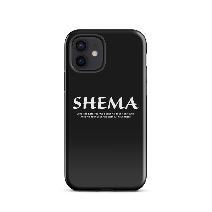 Christian Phone Case Shema Love The Lord Black  for iPhone® iPhone® Phone Cases Glossy iPhone 12 