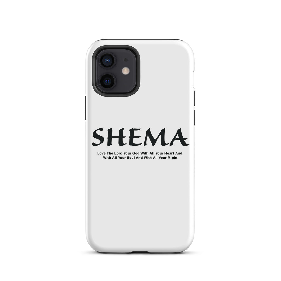 Christian Phone Case Shema Love The Lord White for iPhone® iPhone® Phone Cases Glossy iPhone 12 