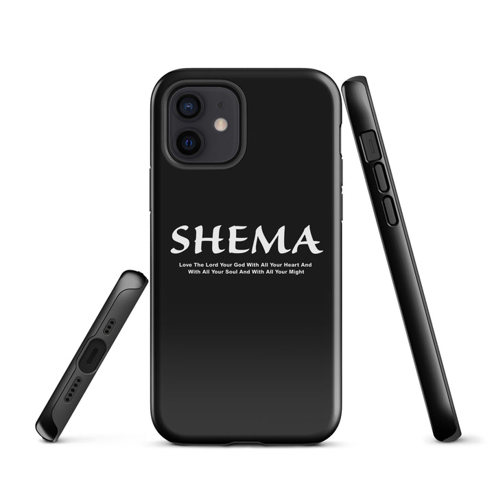 Christian Phone Case Shema Love The Lord Black  for iPhone® iPhone® Phone Cases   