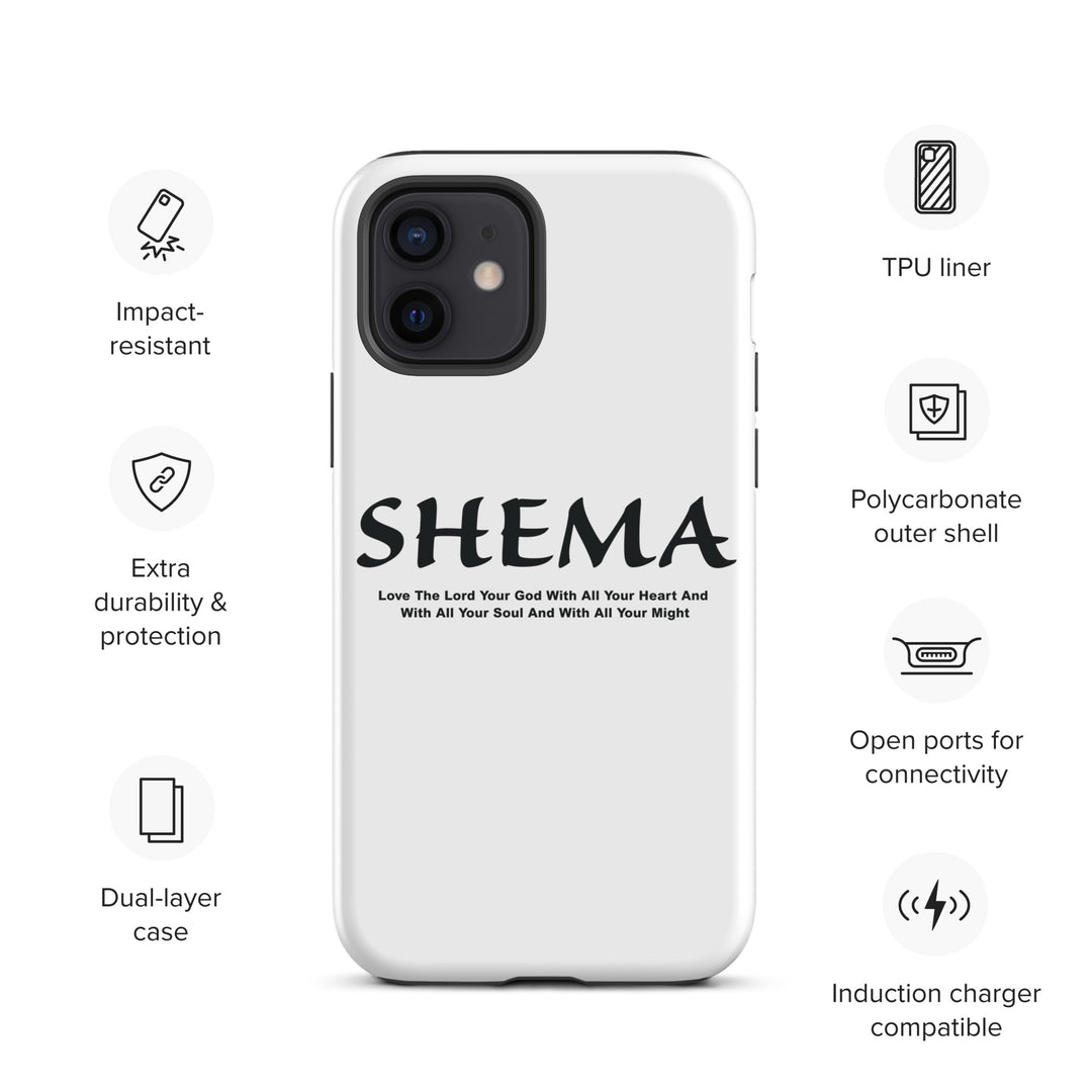 Christian Phone Case Shema Love The Lord White for iPhone® iPhone® Phone Cases   