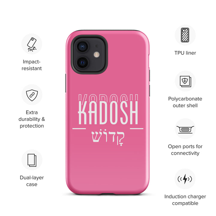 Christian Phone Case Kadosh Hebrew Pink for iPhone® iPhone® Phone Cases   