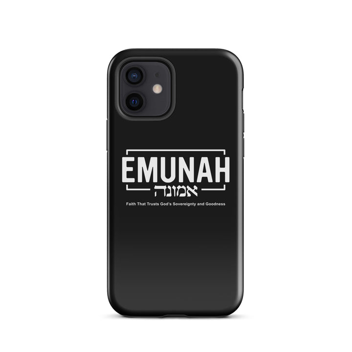 Christian Phone Case Emunah Faith That Trusts Black for iPhone® iPhone® Phone Cases Glossy iPhone 12 