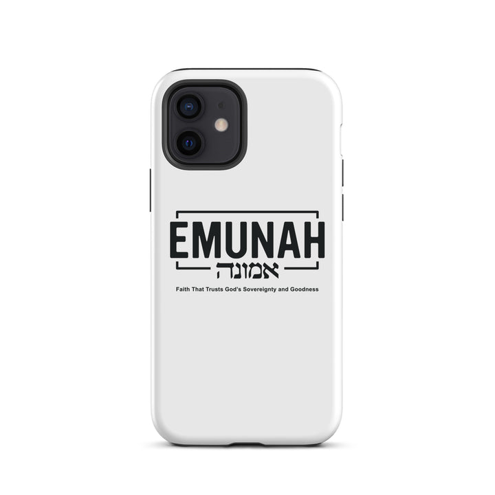 Christian Phone Case Emunah Faith That Trusts White for iPhone® iPhone® Phone Cases Glossy iPhone 12 