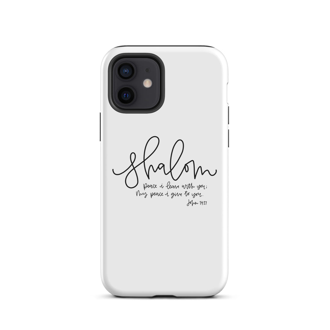 Christian Phone Case Shalom White for iPhone® iPhone® Phone Cases Glossy iPhone 12 