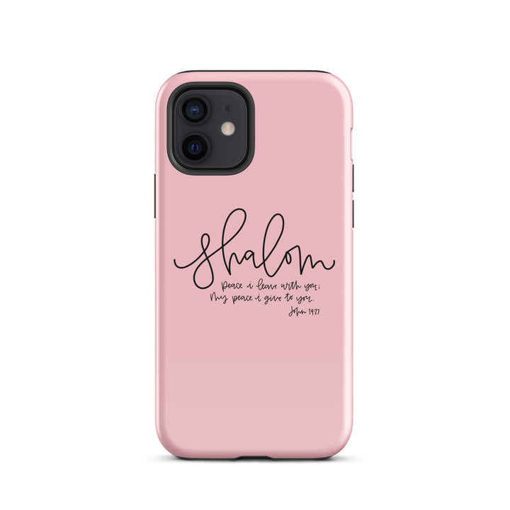 Christian Phone Case Shalom Pink for iPhone® iPhone® Phone Cases Glossy iPhone 12 