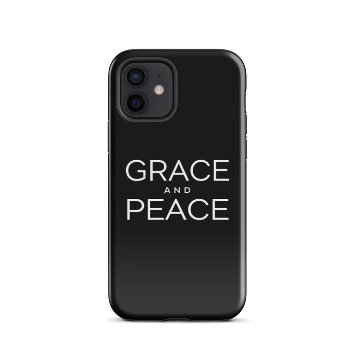 Christian Phone Case Grace and Peace Black for iPhone® iPhone® Phone Cases Glossy iPhone 12 