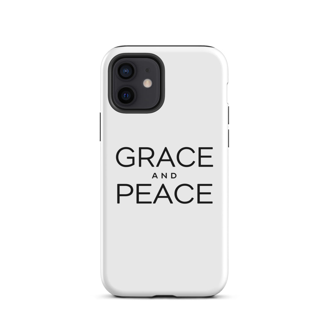 Christian Phone Case Grace and Peace White for iPhone® iPhone® Phone Cases Glossy iPhone 12 