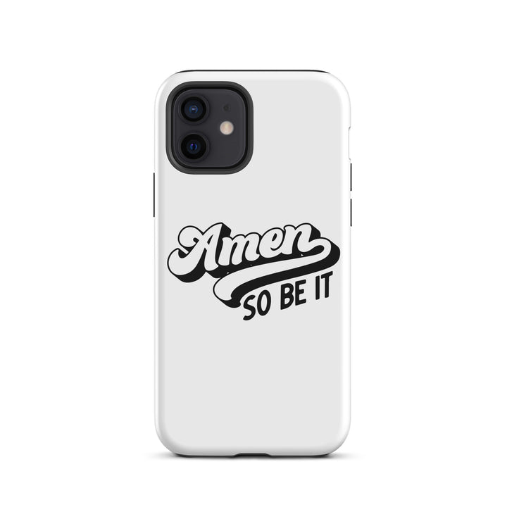 Christian Phone Case Amen So Be It White for iPhone® iPhone® Phone Cases Glossy iPhone 12 