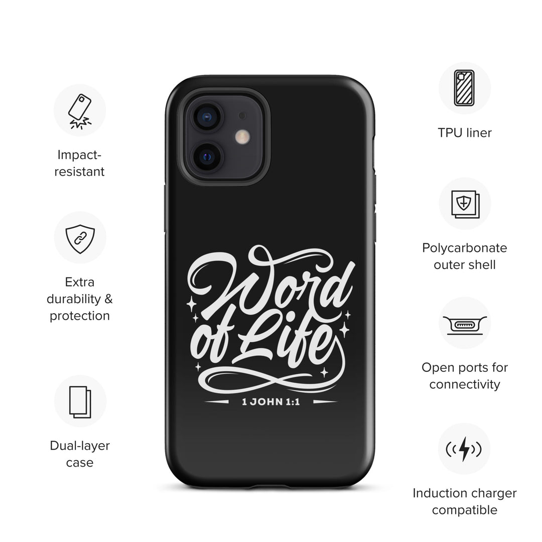 Christian Phone Case Word of Life Black for iPhone® iPhone® Phone Cases   