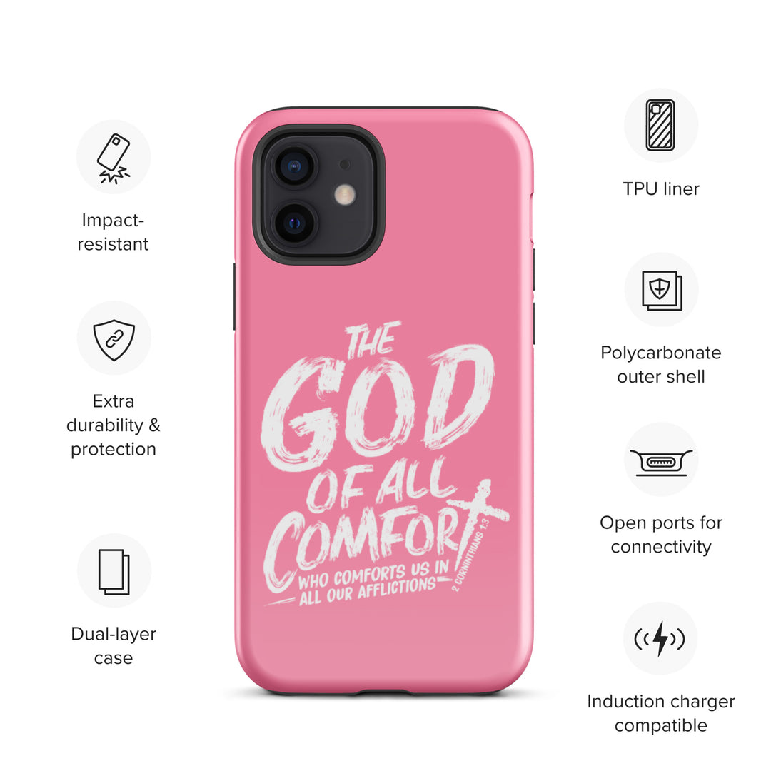 Christian Phone Case God of All Comfort Pink for iPhone® iPhone® Phone Cases   