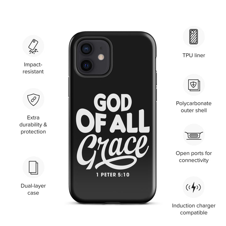 Christian Phone Case God of All Grace Black for iPhone® iPhone® Phone Cases   