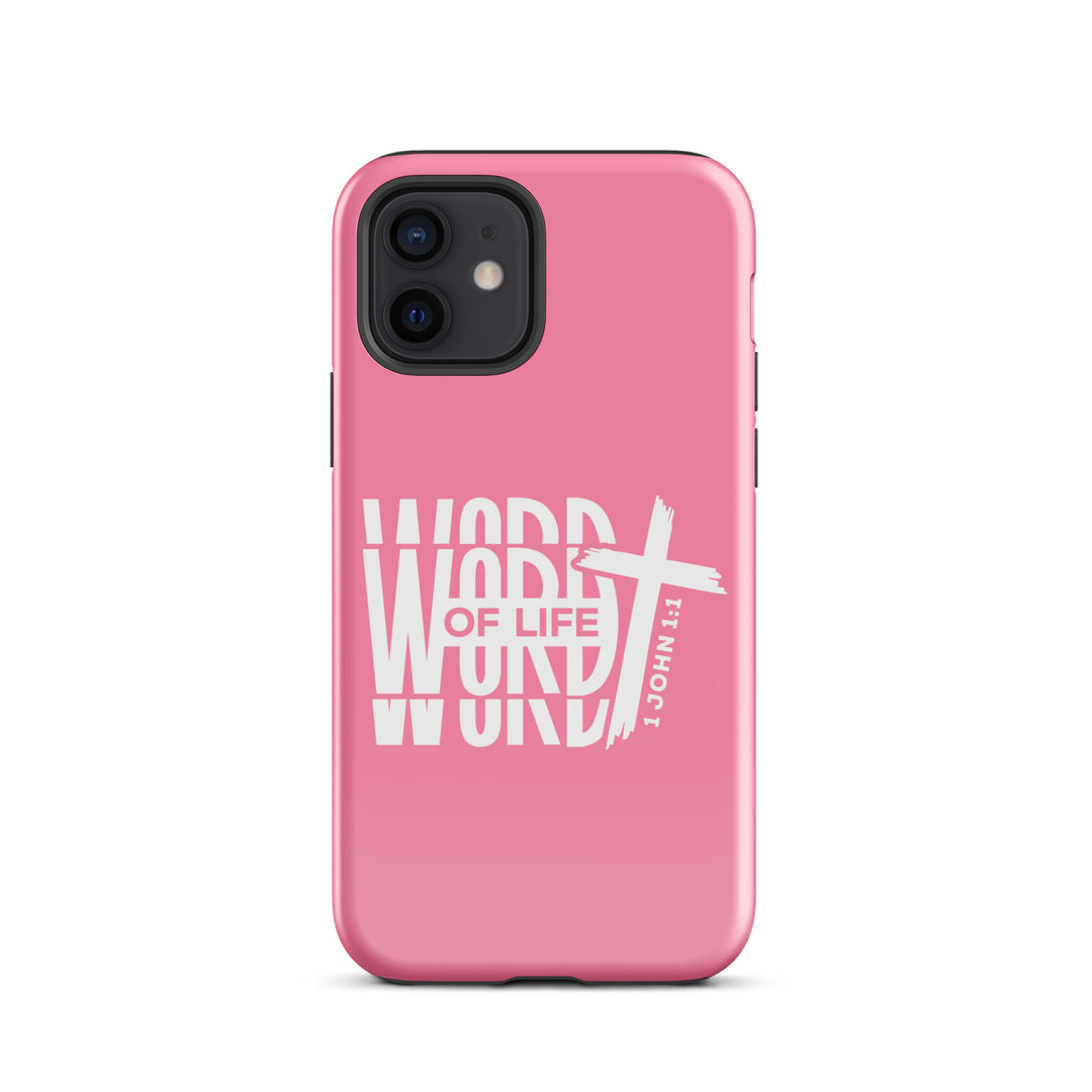 Christian Phone Case Word of Life Cross Pink for iPhone® iPhone® Phone Cases Glossy iPhone 12 