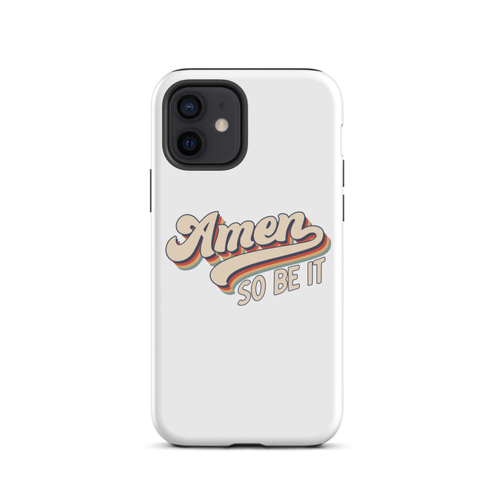 Christian Phone Case Amen So Be It White for iPhone® iPhone® Phone Cases Glossy iPhone 12 