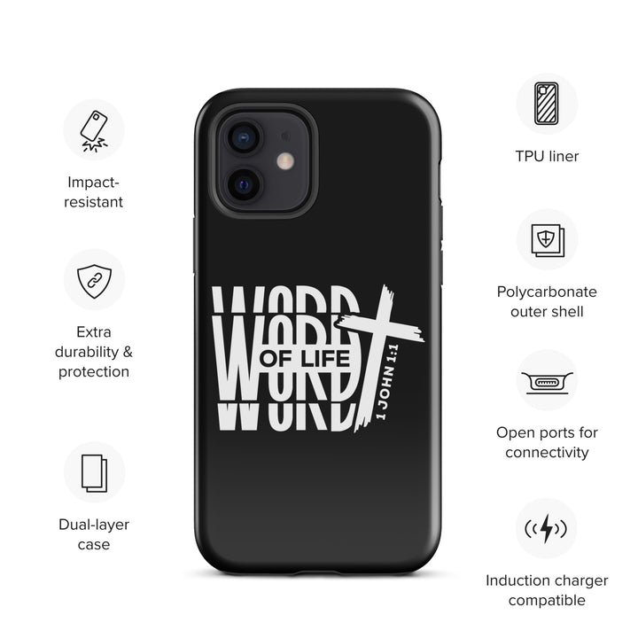 Christian Phone Case Word of Life Black for iPhone® iPhone® Phone Cases   