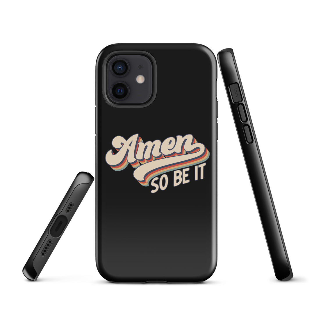 Christian Phone Case Amen So Be It Black for iPhone® iPhone® Phone Cases   